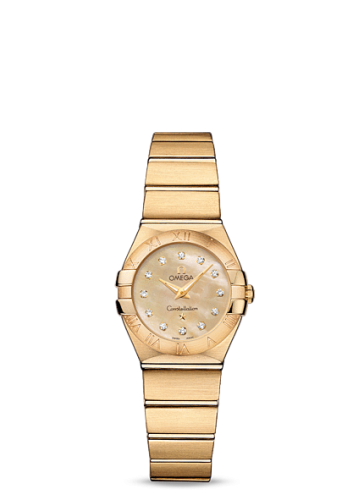 Omega Constellation Quartz 24 Brushed Yellow Gold / Champagne MOP